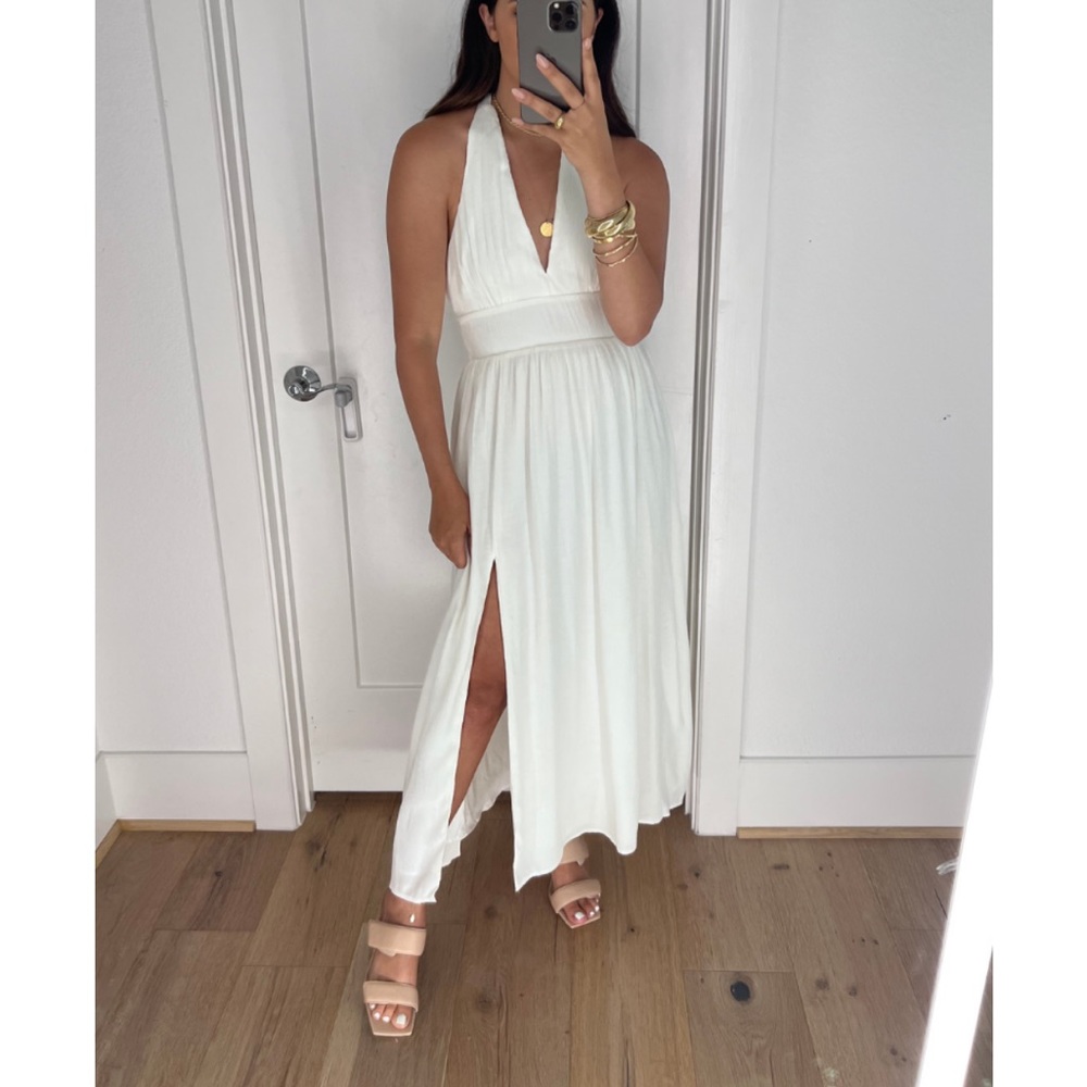 Abercrombie & Fitch White Medium Halter Dress NWT